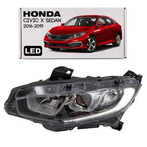 HONDA CIVIC X 2016-2019 SEDAN PRZED FACELIFTINGIEM LAMPA PRZEDNIA LED LEWA 33150TBAA01