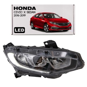 HONDA CIVIC X 2016-2019 SEDAN PRZED FACELIFTINGIEM LAMPA PRZEDNIA LED PRAWA 33100TBAA01