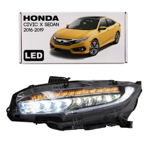 HONDA CIVIC X 2016-2019 SEDAN PRZED FACELIFTINGIEM LAMPA PRZEDNIA LED LEWA 33150TEDP11