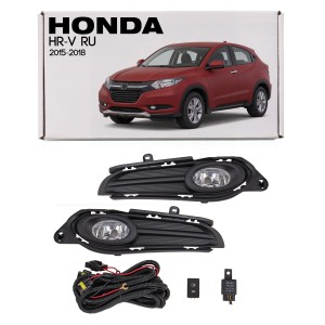 HONDA HR-V II RU 2015-2018 PRZED FACELIFTINGIEM ZESTAW LAMP PRZECIWMGIELNYCH P+L Z KRATKAMI I OKABLOWANIEM