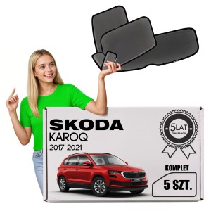 SKODA KAROQ 2017-2021 ZASŁONKI PRZECIWSŁONECZNE ZESTAW 5 SZT