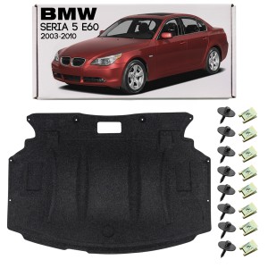BMW SERIA 5 E60 2003-2010 MATERIAŁOWA OSŁONA SILNIKA DOLNA Z KOMPLETEM ŚRUB 51717033761