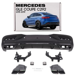 MERCEDES GLE COUPE C292 2015-2019 DYFUZOR TYLNY POD PDC ZESTAW STYLIZUJĄCY NA AMG GLE63 COUPE