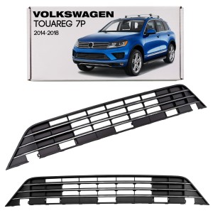 VOLKSWAGEN TOUAREG II 7P 2014-2018 PO FACELIFTINGU KRATKA PRZEDNIEGO ZDERZAKA 7P6853671H