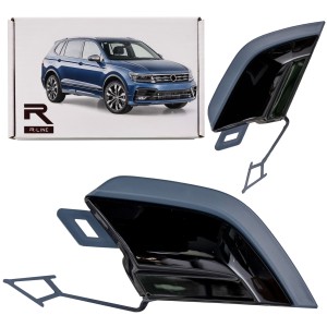 VOLKSWAGEN TIGUAN II R-LINE 2016-2020 PRZED FACELIFTINGIEM ZAŚLEPKA PRZEDNIEGO HAKA HOLOWNICZEGO 5NA807241A / 5NA807155