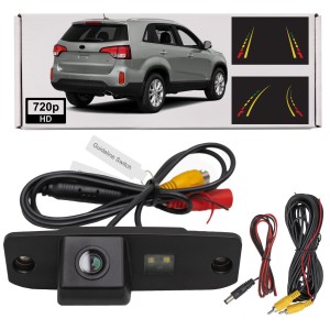 KIA SORENTO II XM 2009-2015 KAMERA COFANIA FULL HD DYNAMICZNE LINIE ZINTEGROWANA Z LAMPĄ