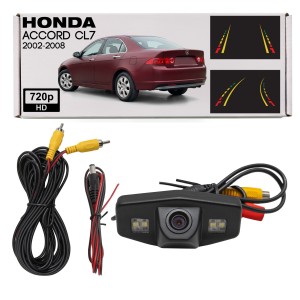 HONDA ACCORD VII CL7 2002-2008 KAMERA COFANIA FULL HD DYNAMICZNE LINIE ZINTEGROWANA Z LAMPĄ TABLICY