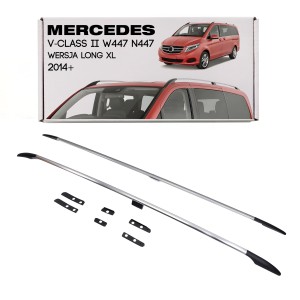MERCEDES V-CLASS II W447 N447 2014+ WERSJA LONG XL RELINGI DACHOWE OEM A4478400300