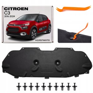 CITROEN C3 III 2016-2024 WYGŁUSZENIE MASKI ZE SPINKAMI 9813386980