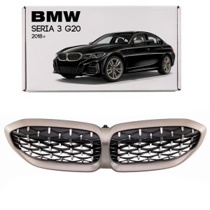 BMW SERIA 3 G20 2018+  GRILL PRZEDNI DIAMOND SATYNA ATRAPA NERKI 51138079742