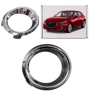 MAZDA 3 III BM 2014-2016 PRZED FACELIFTINGIEM CHROMOWANA RAMKA LEWEJ KRATKI HALOGENU BJE1-50C12