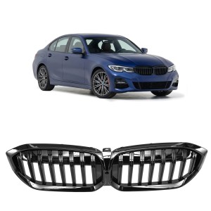 BMW SERIA 3 G20 2018+  GRILL PRZEDNI CZARNY POŁYSK ATRAPA NERKI POD KAMERĘ 51138072086
