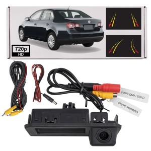 VOLKSWAGEN BORA 1998-2005 KAMERA COFANIA FULL HD DYNAMICZNE LINIE ZINTEGROWANA Z KLAMKĄ KLAPY TYLNEJ