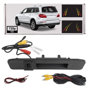 MERCEDES GL X166 2012-2015 KAMERA COFANIA FULL HD DYNAMICZNE LINIE ZINTEGROWANA Z KLAMKĄ KLAPY TYLNEJ