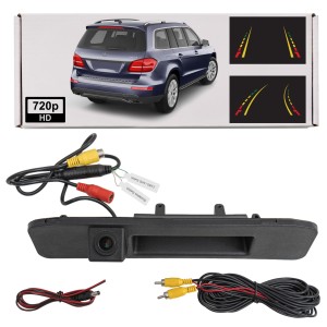 MERCEDES GLS X166 2015-2019 KAMERA COFANIA FULL HD DYNAMICZNE LINIE ZINTEGROWANA Z KLAMKĄ KLAPY TYLNEJ