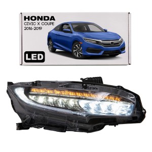HONDA CIVIC X 2016-2019 COUPE PRZED FACELIFTINGIEM LAMPA PRZEDNIA LED PRAWA 33100TEDP11