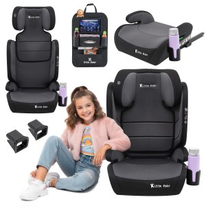 FOTELIK SAMOCHODOWY MODEL MATTEO SZARO-CZARNY R129 100-150 CM ISOFIX + GRATIS