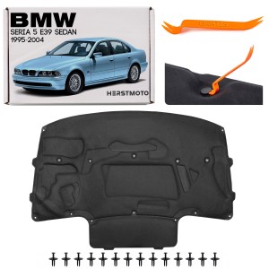 BMW SERIA 5 E39 SEDAN 1995-2004 WYGŁUSZENIE MASKI KOMPLET ZE SPINKAMI 51488159483
