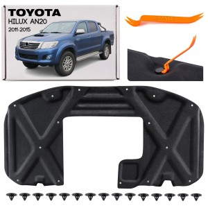 TOYOTA HILUX VII AN20 2011-2015 PO FACELIFTINGU WYGŁUSZENIE MASKI Z KOMPLETEM SPINEK 533410K150
