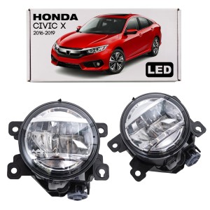HONDA CIVIC X 2016-2019 PRZED FACELIFTINGIEM LAMPA PRZECIWMGIELNA LED PRZEDNIA LEWA 33950TEYY01
