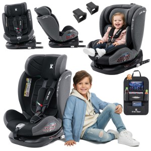 FOTELIK SAMOCHODOWY OBROTOWY ALEXANDER 360° CZARNO-SZARY 40-150 CM i-Size R129 + ISOFIX