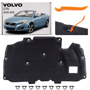 VOLVO C70 II 2005-2013 BENZYNA WYGŁUSZENIE MASKI KOMPLET ZE SPINKAMI 30740133