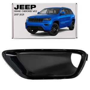 JEEP GRAND CHEROKEE IV WK2 2017-2021 PO FACELIFTINGU RAMKA HALOGENU KRATKA ZDERZAKA CZARNA LEWA 5YL31TZZAA