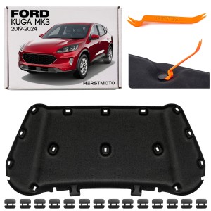 FORD KUGA MK3 III 2019-2024 PRZED FACELIFTINGIEM  WYGŁUSZENIE MASKI LV4BS16738AA +SPINKI