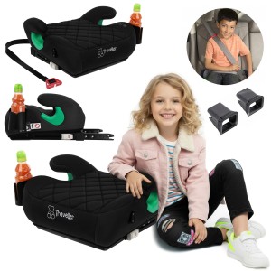 FOTELIK SAMOCHODOWY PODKŁADKA SIEDZISKO Z ISOFIX CZARNY PIKOWANY R129 125-150 CM