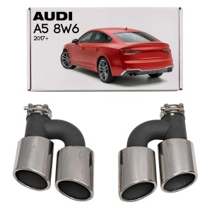 AUDI A5 8W6 2017+ KOŃCÓWKA WYDECHU STYLIZACJA NA S5 KOMPLET 2 SZT