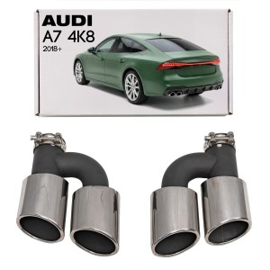 AUDI A7 4K8 2018+ KOŃCÓWKA WYDECH STYLIZACJA NA S7  KOMPLET 2 SZT