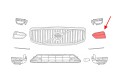 VOLVO XC60 II 2017-2021 PRZED FACELIFTINGIEM KRATKA PRZEDNIEGO ZDERZAKA LEWA Z PDC 31694538 31449212