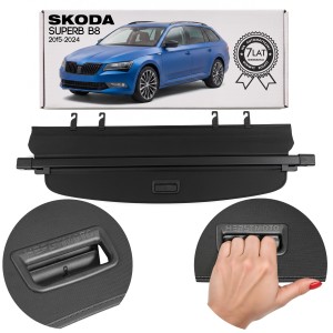 SKODA SUPERB III B8 2015-2024 KOMBI ROLETA BAGAŻNIKA CZARNA 3V9867871B