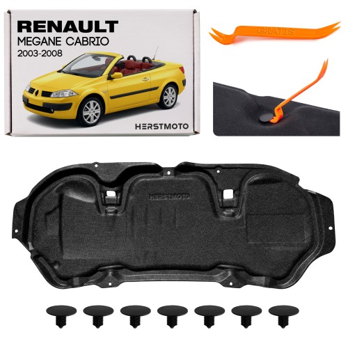 RENAULT MEGANE II X84 CABRIO 2003-2008 WYGŁUSZENIE MASKI Z KOMPLETEM SPINEK 8200352205