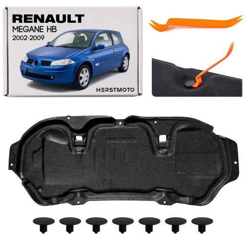 RENAULT MEGANE II HB X84 2002-2009 WYGŁUSZENIE MASKI Z KOMPLETEM SPINEK 8200352205