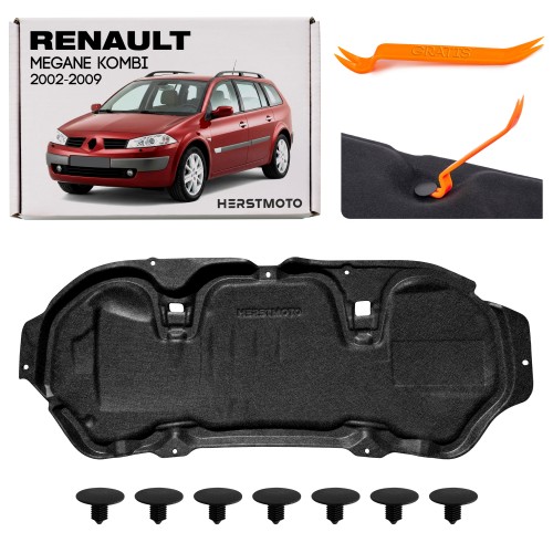 RENAULT MEGANE II X84 KOMBI 2002-2009 WYGŁUSZENIE MASKI Z KOMPLETEM SPINEK 8200352205