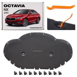 SKODA OCTAVIA IV NX 2019+ WYGŁUSZENIE MASKI Z KOMPLETEM SPINEK 5E3863831