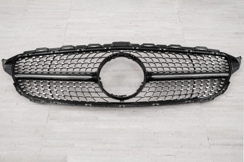 MERCEDES C-CLASS (W205) 2014-2018 GRILL DIAMOND CZARNY