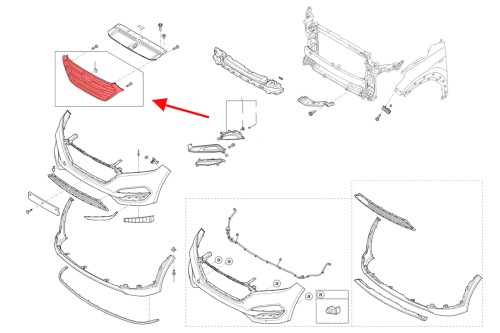 HYUNDAI TUCSON III TL 2015+ ATRAPA CHŁODNICY GRILL CHROMOWANY 86350-D7000