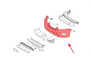 NISSAN X-TRAIL III T32 2017-2020 PO LIFTINGU ZDERZAK PRZEDNI 620226FL0H