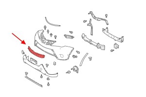 TOYOTA RAV4 IV XA40 2013-2015 PRZED FACELIFTINGIEM ATRAPA KRATKA ZDERZAKA ŚRODKOWA 5311242090