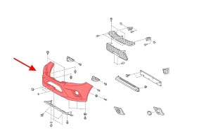 TOYOTA HILUX VIII AN120 2015-2017 PRZED FACELIFTINGIEM ZDERZAK PRZEDNI 521190K860