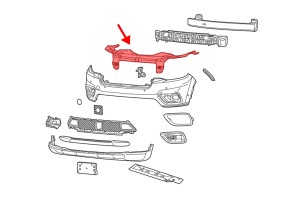 JEEP CHEROKEE V KL 2018-2023 PO FACELIFTINGU GÓRNA OSŁONA PASA PRZEDNIEGO 68286821AD