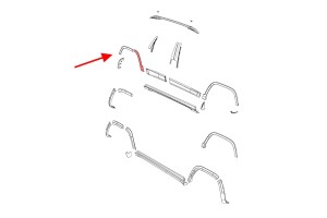JEEP CHEROKEE V KL 2018-2023 PO FACELIFTINGU LISTWA BŁOTNIKA TYLNA PRAWA 68315998AC