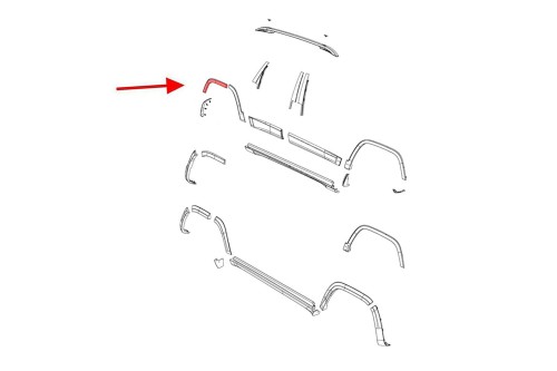JEEP CHEROKEE V KL 2018+ PO LIFTINGU LISTWA BŁOTNIKA TYLNA PRAWA 68316002AD