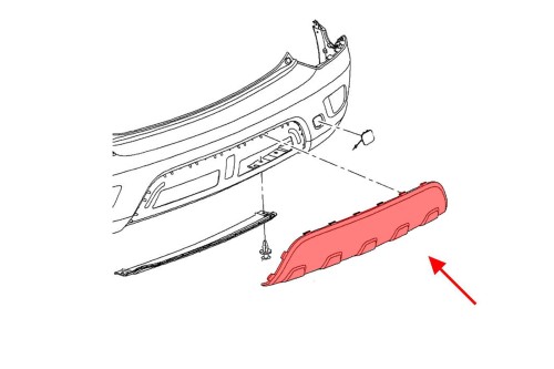 OPEL MOKKA I 2012-2016 PRZED LIFTINGIEM TYLNY SPOILER DYFUZOR ZDERZAKA 25980563