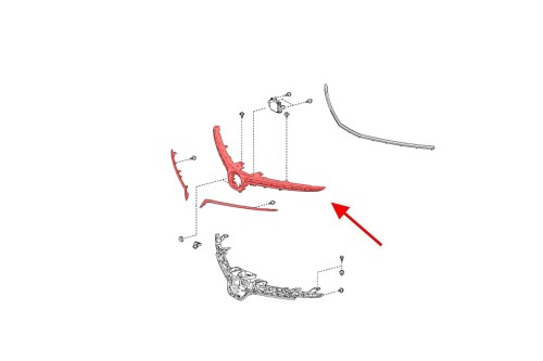 TOYOTA COROLLA XII E21 2019+ GRILL GÓRNY PRZEDNI 53114-02580