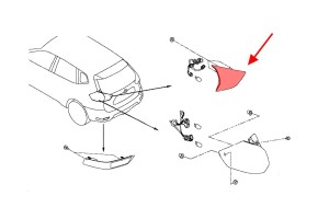 NISSAN X-TRAIL III T32 2017-2020 PO FACELIFTINGU LAMPA KLAPY TYLNEJ LEWA 26559-6FP5A