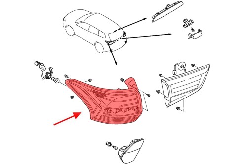 MITSUBISHI OUTLANDER III 2015+ PO LIFTINGU LAMPA TYLNA KAROSERYJNA LEWA 8330A997