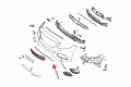 MERCEDES C-CLASS W205 2015-2019 PRZED LIFTINGIEM CHROMOWANA LISTWA PRZEDNIEGO ZDERZAKA A2058850323